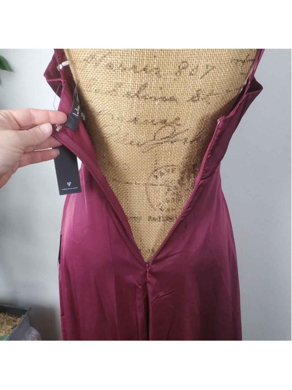 NEW Lulus Burgundy Holly Evening Gown Women's Size XS - Picture 7 of 11